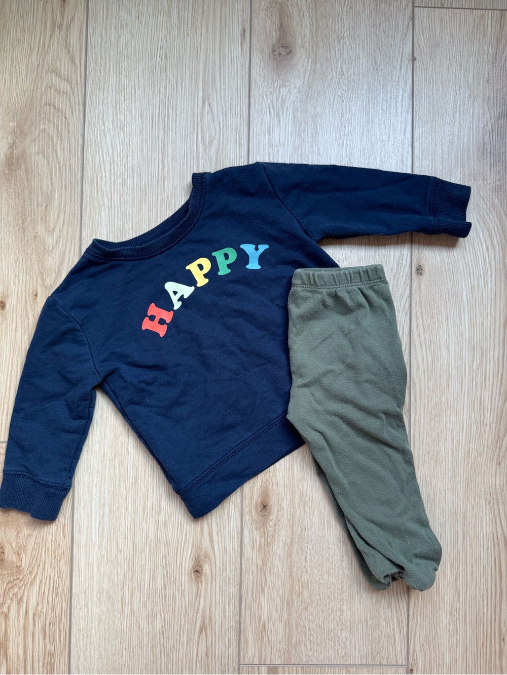 happy sweatshirt & pants 12 months
